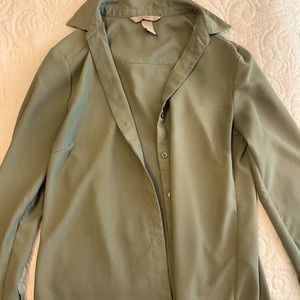 XXS sage green H&M button down shirt